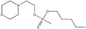 Methylphosphonothioic acid O-pentyl O-(2-morpholinoethyl) ester 结构式