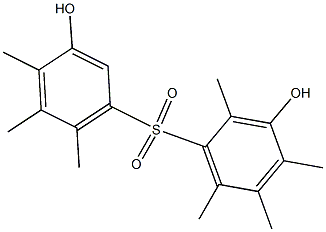 3,3'-Dihydroxy-2,4,4',5,5',6,6'-heptamethyl[sulfonylbisbenzene] 结构式