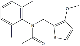 N-(3-Methoxy-2-thienylmethyl)-N-acetyl-2,6-dimethylaniline 结构式