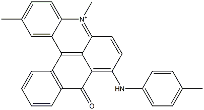 2,5-Dimethyl-8-[(4-methylphenyl)amino]-9-oxo-9H-naphth[3,2,1-kl]acridin-5-ium 结构式