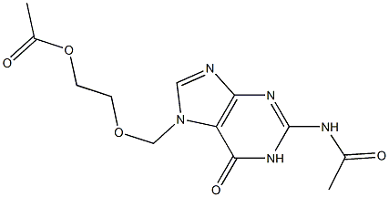 2-(Acetylamino)-7-(2-acetoxyethoxymethyl)-7H-purine-6(1H)-one 结构式