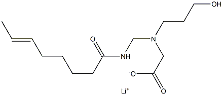 N-(3-Hydroxypropyl)-N-(6-octenoylaminomethyl)glycine lithium salt 结构式