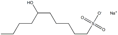 6-Hydroxydecane-1-sulfonic acid sodium salt 结构式