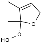 (2,5-Dihydro-2,3-dimethylfuran)-2-yl hydroperoxide 结构式