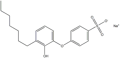 2'-Hydroxy-3'-heptyl[oxybisbenzene]-4-sulfonic acid sodium salt 结构式