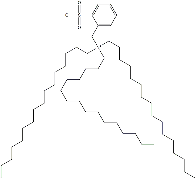 N,N,N-Trishexadecyl-2-sulfonatobenzenemethanaminium 结构式