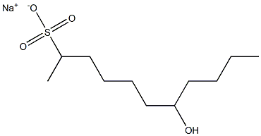 7-Hydroxyundecane-2-sulfonic acid sodium salt 结构式