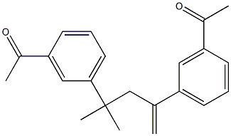 2,4-Bis(3-acetylphenyl)-4-methyl-1-pentene 结构式