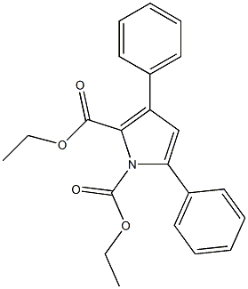 3,5-Diphenyl-1H-pyrrole-1,2-dicarboxylic acid diethyl ester 结构式