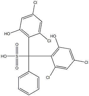 Bis(2,4-dichloro-6-hydroxyphenyl)phenylmethanesulfonic acid 结构式