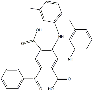 2-(Phenylsulfinyl)-5,6-di(m-toluidino)terephthalic acid 结构式