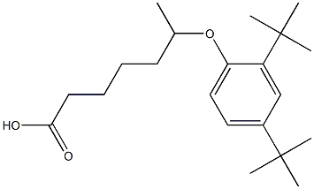 6-(2,4-Di-tert-butylphenoxy)heptanoic acid 结构式