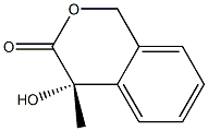 [S,(+)]-4-Hydroxy-4-methyl-1H-2-benzopyran-3(4H)-one 结构式