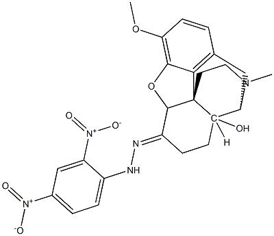 17-Methyl-3-methoxy-6-[2-(2,4-dinitrophenyl)hydrazono]-4,5-epoxymorphinan-14-ol 结构式
