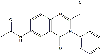 6-Acetylamino-2-chloromethyl-3-(o-tolyl)-4(3H)-quinazolinone 结构式