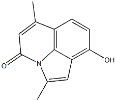 2,6-Dimethyl-9-hydroxy-4H-pyrrolo[3,2,1-ij]quinolin-4-one 结构式