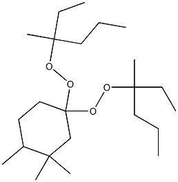 3,3,4-Trimethyl-1,1-bis(1-ethyl-1-methylbutylperoxy)cyclohexane 结构式