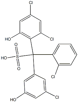 (2-Chlorophenyl)(3-chloro-5-hydroxyphenyl)(2,4-dichloro-6-hydroxyphenyl)methanesulfonic acid 结构式