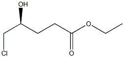 (4S)-4-Hydroxy-5-chlorovaleric acid ethyl ester 结构式