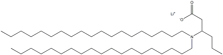 3-(Dinonadecylamino)hexanoic acid lithium salt 结构式