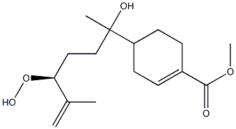 4-[(4S)-1-Hydroxy-4-hydroperoxy-1,5-dimethyl-5-hexen-1-yl]-1-cyclohexene-1-carboxylic acid methyl ester 结构式
