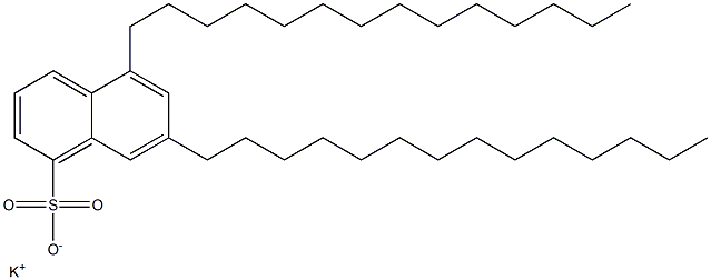 5,7-Ditetradecyl-1-naphthalenesulfonic acid potassium salt 结构式