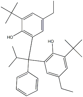 6,6'-(Isopropylbenzylidene)bis(2-tert-butyl-4-ethylphenol) 结构式