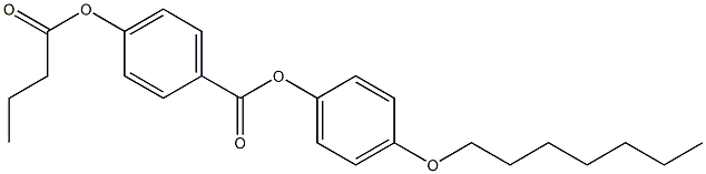 p-Butanoyloxybenzoic acid p-(heptyloxy)phenyl ester 结构式