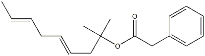 Phenylacetic acid 1,1-dimethyl-3,6-octadienyl ester 结构式