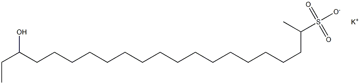 19-Hydroxyhenicosane-2-sulfonic acid potassium salt 结构式