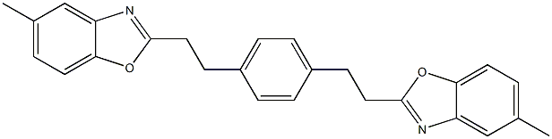 2,2'-[4,1-Phenylenebisethylene]bis(5-methylbenzoxazole) 结构式