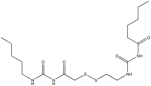 1-Hexanoyl-3-[2-[[(3-pentylureido)carbonylmethyl]dithio]ethyl]urea 结构式