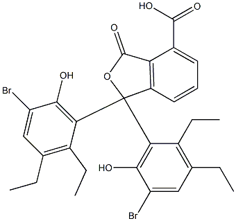 1,1-Bis(5-bromo-2,3-diethyl-6-hydroxyphenyl)-1,3-dihydro-3-oxoisobenzofuran-4-carboxylic acid 结构式