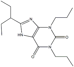 1,3-Dipropyl-8-(1-ethylpropyl)xanthine 结构式