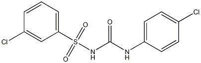 1-(3-Chlorophenylsulfonyl)-3-(4-chlorophenyl)urea 结构式