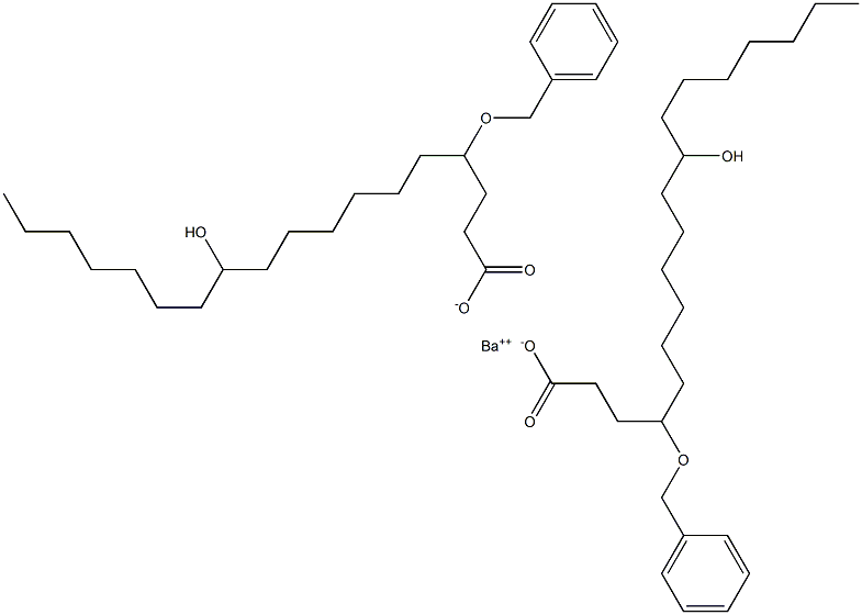 Bis(4-benzyloxy-11-hydroxystearic acid)barium salt 结构式