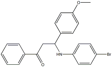 1-(Phenyl)-3-(4-methoxyphenyl)-3-[(4-bromophenyl)amino]propan-1-one 结构式