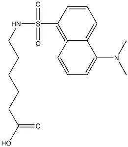 6-[5-(Dimethylamino)-1-naphtylsulfonylamino]hexanoic acid 结构式