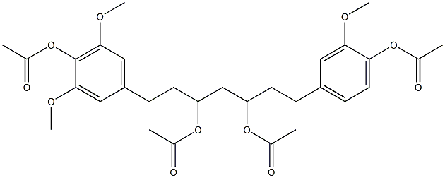1-(4-Acetoxy-3,5-dimethoxyphenyl)-7-(4-acetoxy-3-methoxyphenyl)heptane-3,5-diol diacetate 结构式