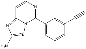 2-Amino-5-[3-ethynylphenyl][1,2,4]triazolo[1,5-c]pyrimidine 结构式