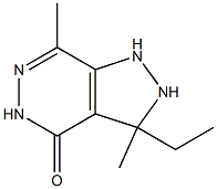 1,2-Dihydro-3,7-dimethyl-3-ethyl-3H-pyrazolo[3,4-d]pyridazin-4(5H)-one 结构式