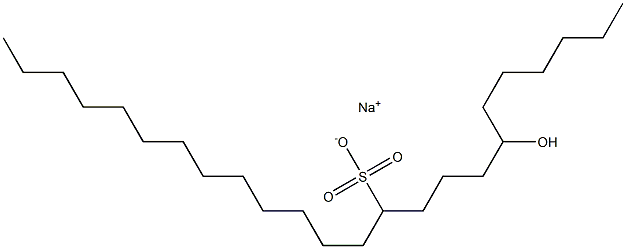 7-Hydroxytetracosane-11-sulfonic acid sodium salt 结构式