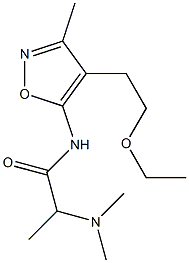 2-(Dimethylamino)-N-[4-(2-ethoxyethyl)-3-methylisoxazol-5-yl]propionamide 结构式