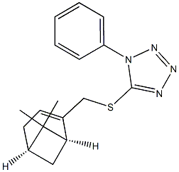 5-[[(1R,5R)-7,7-Dimethylbicyclo[3.1.1]hept-2-en]-2-ylmethylthio]-1-phenyl-1H-tetrazole 结构式