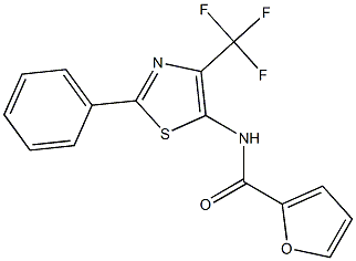 2-Phenyl-4-(trifluoromethyl)-5-(2-furylcarbonylamino)thiazole 结构式
