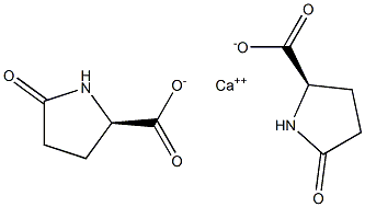 Bis[(2R)-5-oxopyrrolidine-2-carboxylic acid]calcium salt 结构式