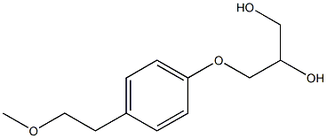 3-[4-(2-Methoxyethyl)phenoxy]propane-1,2-diol 结构式