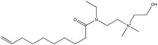 2-[N-Ethyl-N-(9-decenoyl)amino]-N-(2-hydroxyethyl)-N,N-dimethylethanaminium 结构式