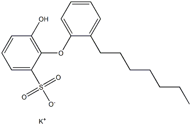 6-Hydroxy-2'-heptyl[oxybisbenzene]-2-sulfonic acid potassium salt 结构式