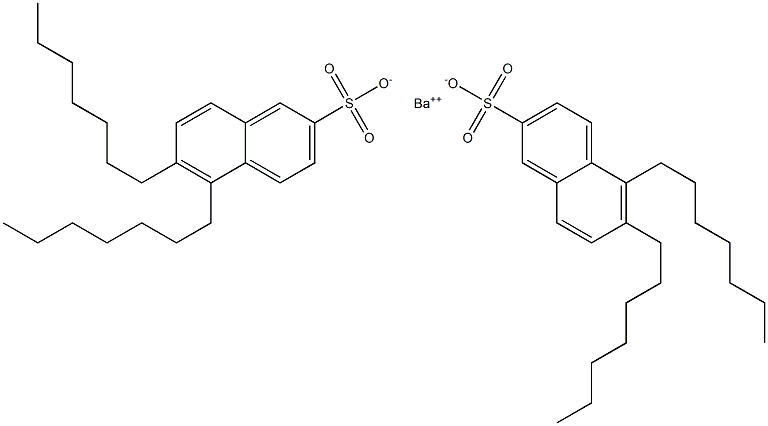 Bis(5,6-diheptyl-2-naphthalenesulfonic acid)barium salt 结构式